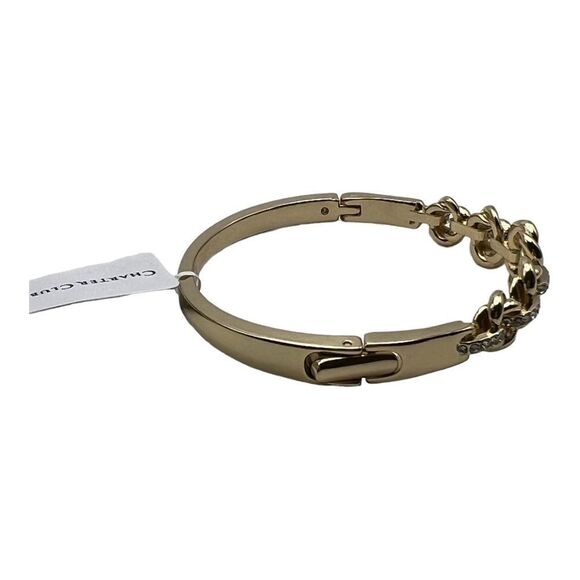 Charter Club Gold-Tone Pave Twisted Circle Bangle Bracelet Gift Box NWT - Picture 4 of 6